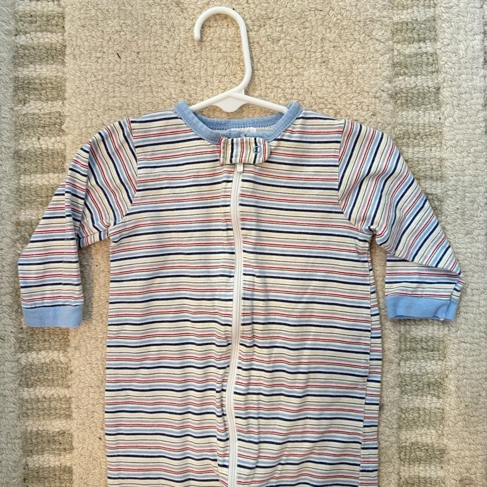 Gerber Baby Striped Zip-Up Footed Sleeper
